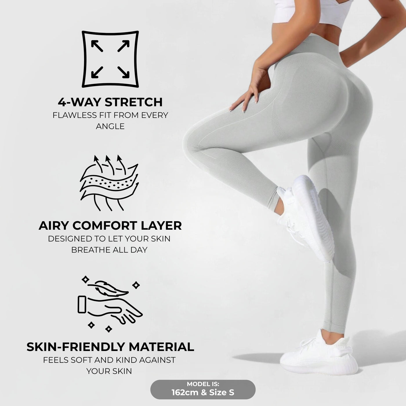 FLEXFORM™ Seamless Leggings - Vaalean Harmaa V1