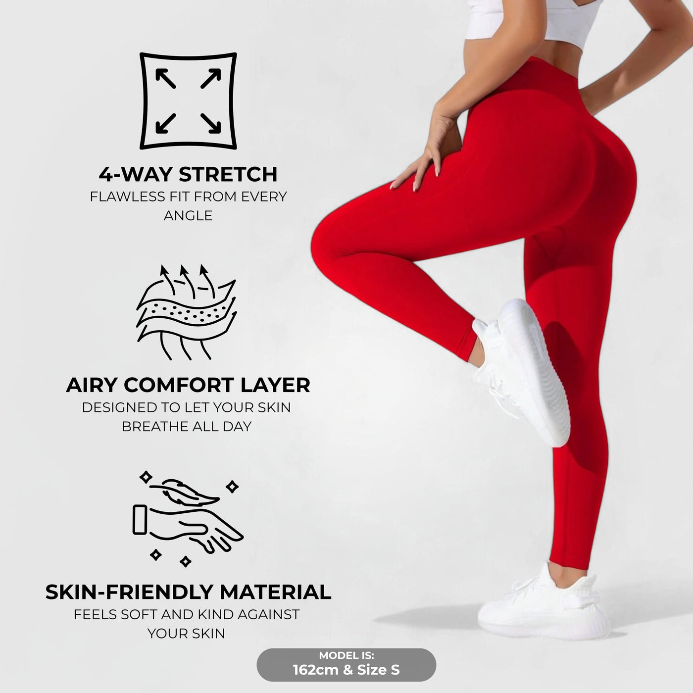 FLEXFORM™ Seamless Leggings - Punainen V1