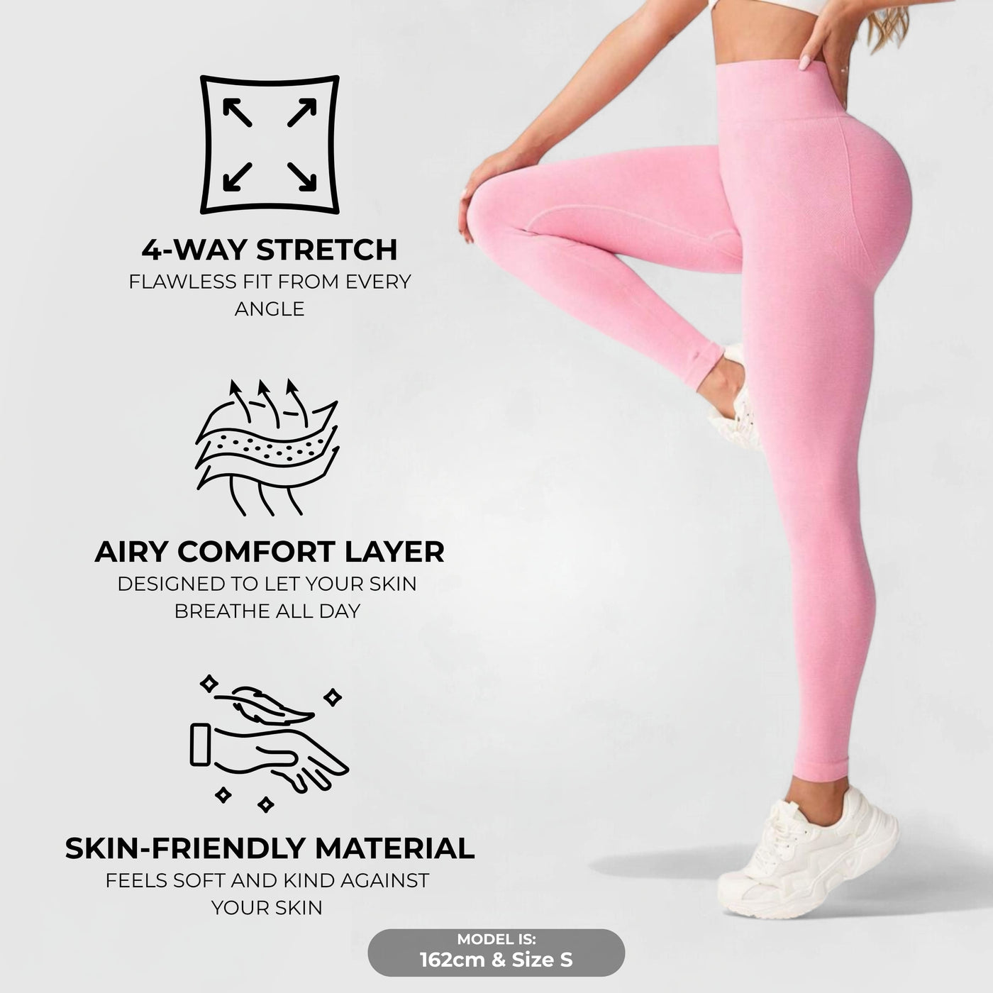 FLEXFORM™ Seamless Leggings - Pinkki V1