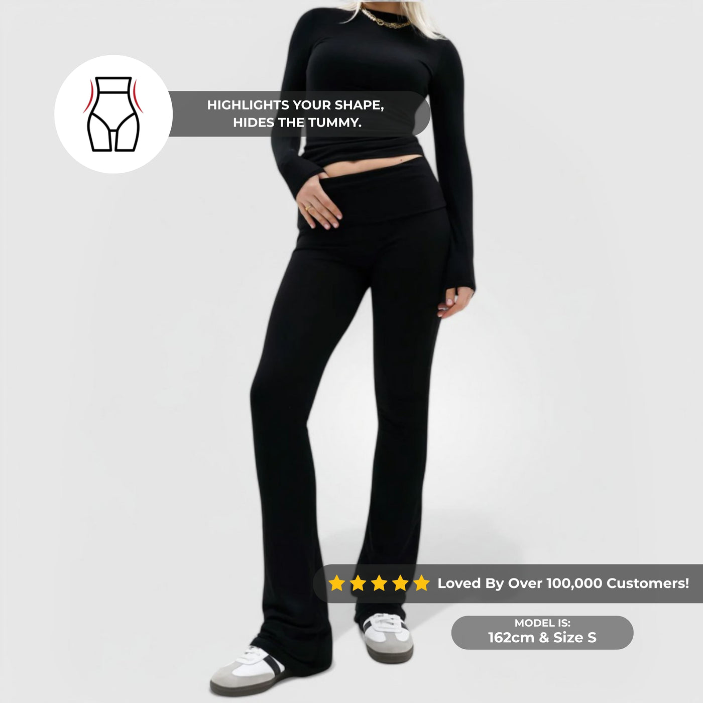 CloudKnit™ Flare Leggings - Musta