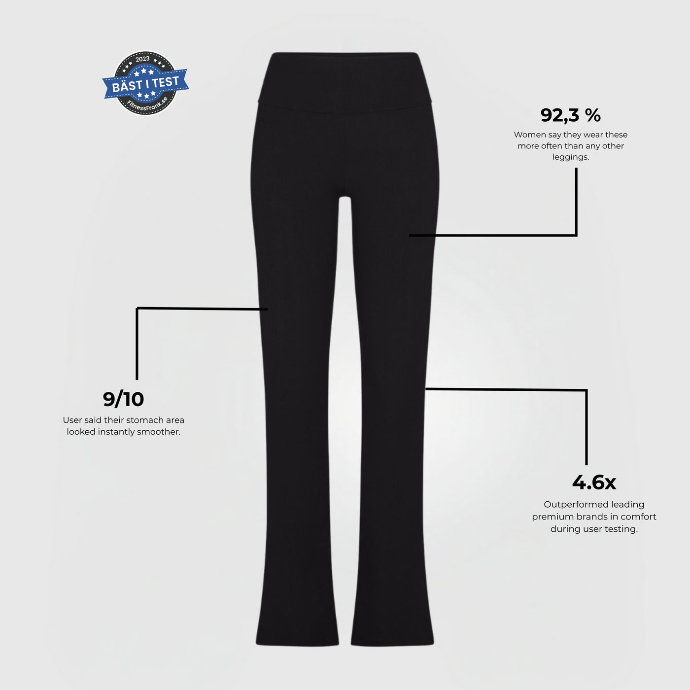 CloudKnit™ Flare Leggings - Musta
