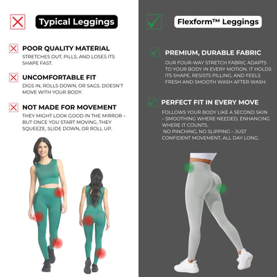 FLEXFORM™ Seamless Leggings - Musta V1