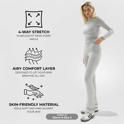 CloudKnit™ Flare Leggings - Harmaa