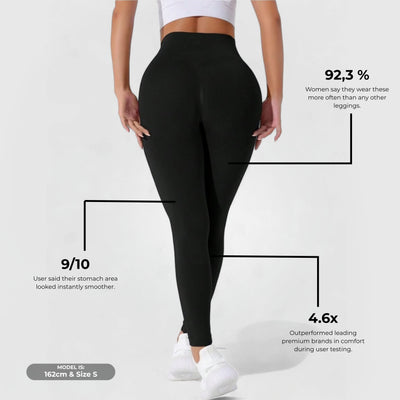 FLEXFORM™ Seamless Leggings - Musta V1