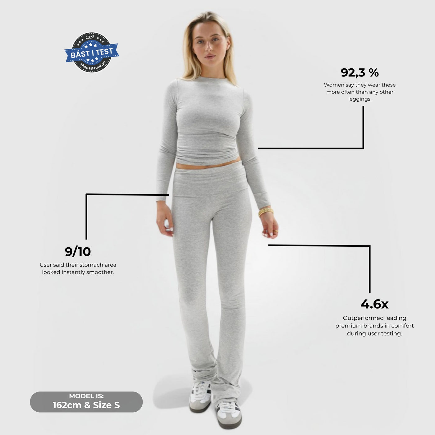 CloudKnit™ Flare Leggings - Harmaa