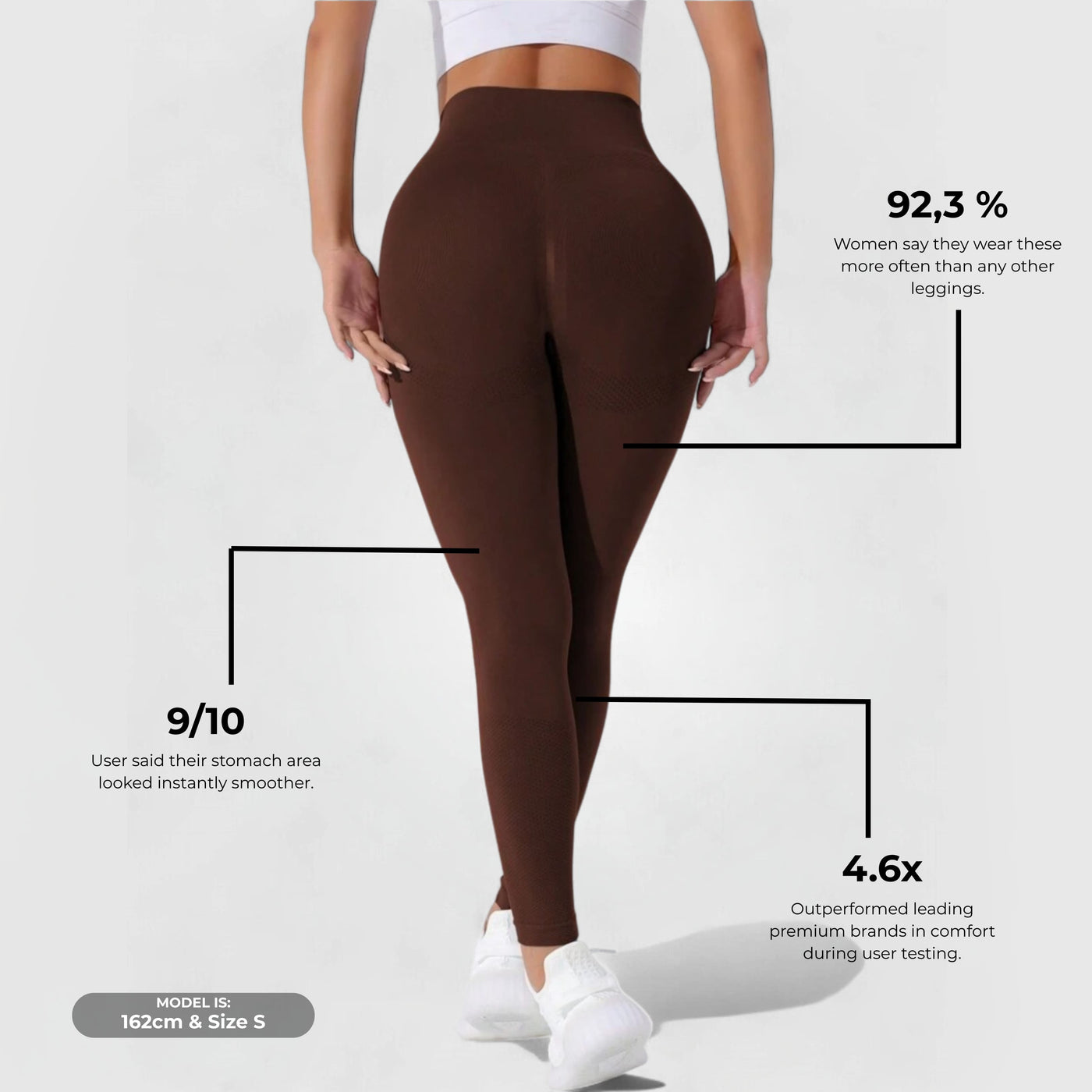 FLEXFORM™ Seamless Leggings - Mokka V1