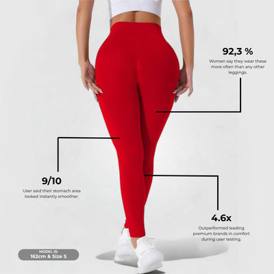 FLEXFORM™ Seamless Leggings - Punainen V1