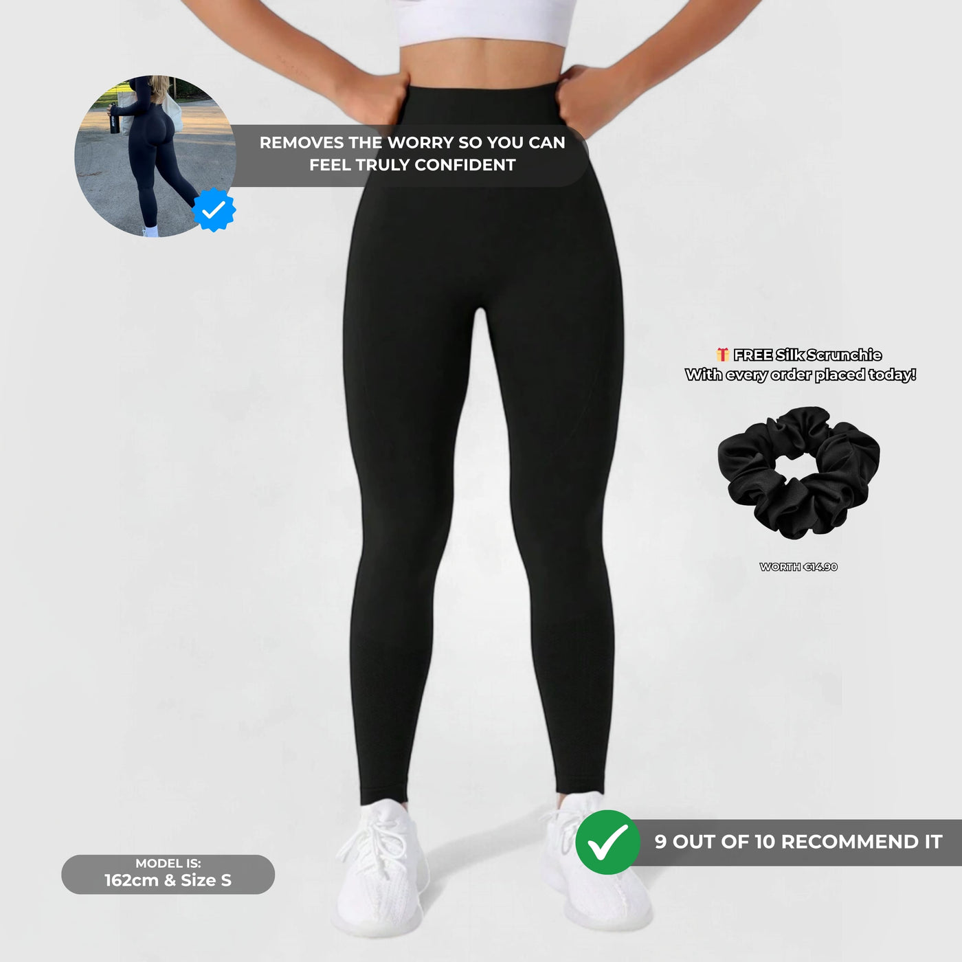 FLEXFORM™ Seamless Leggings - Musta V1
