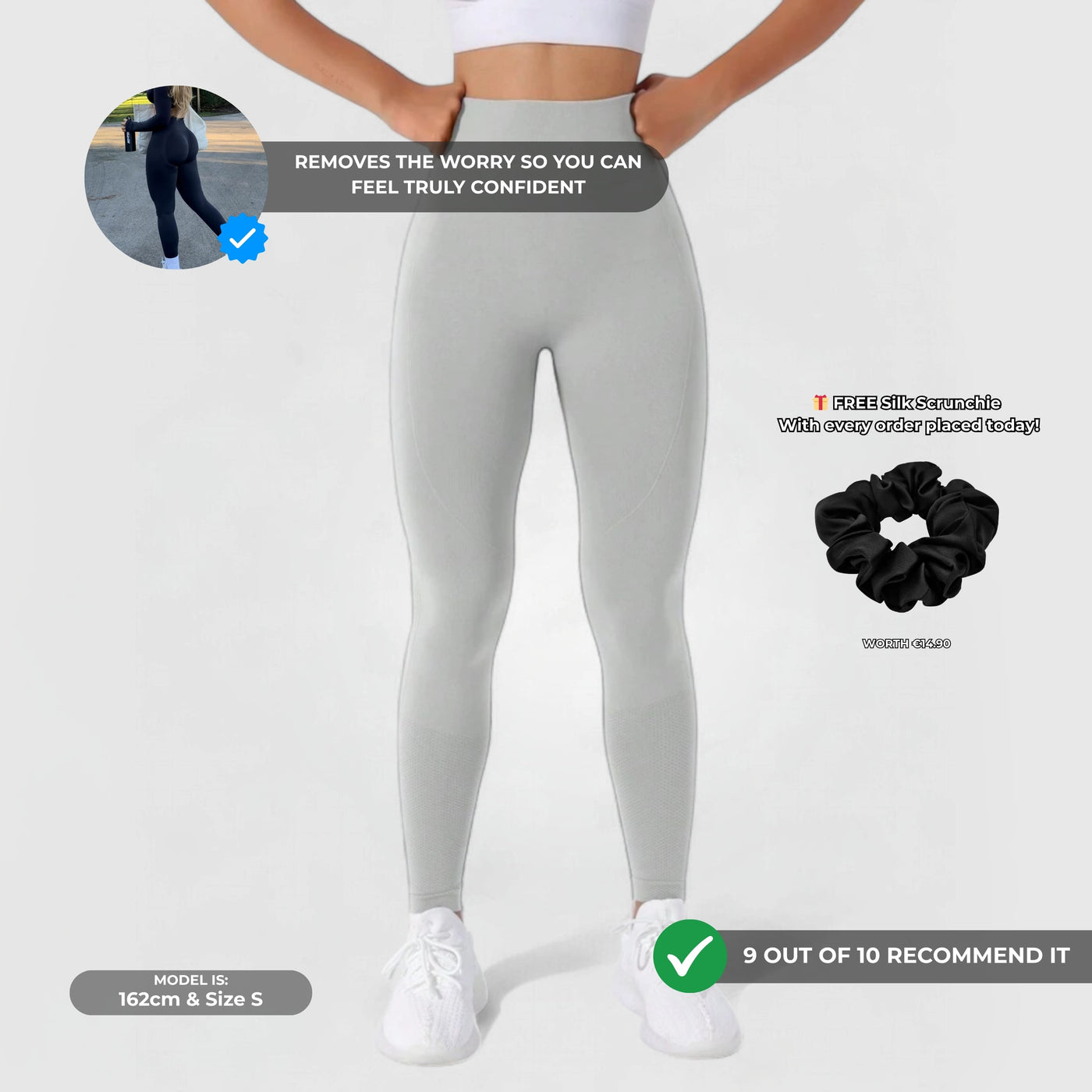 FLEXFORM™ Seamless Leggings - Vaalean Harmaa V1