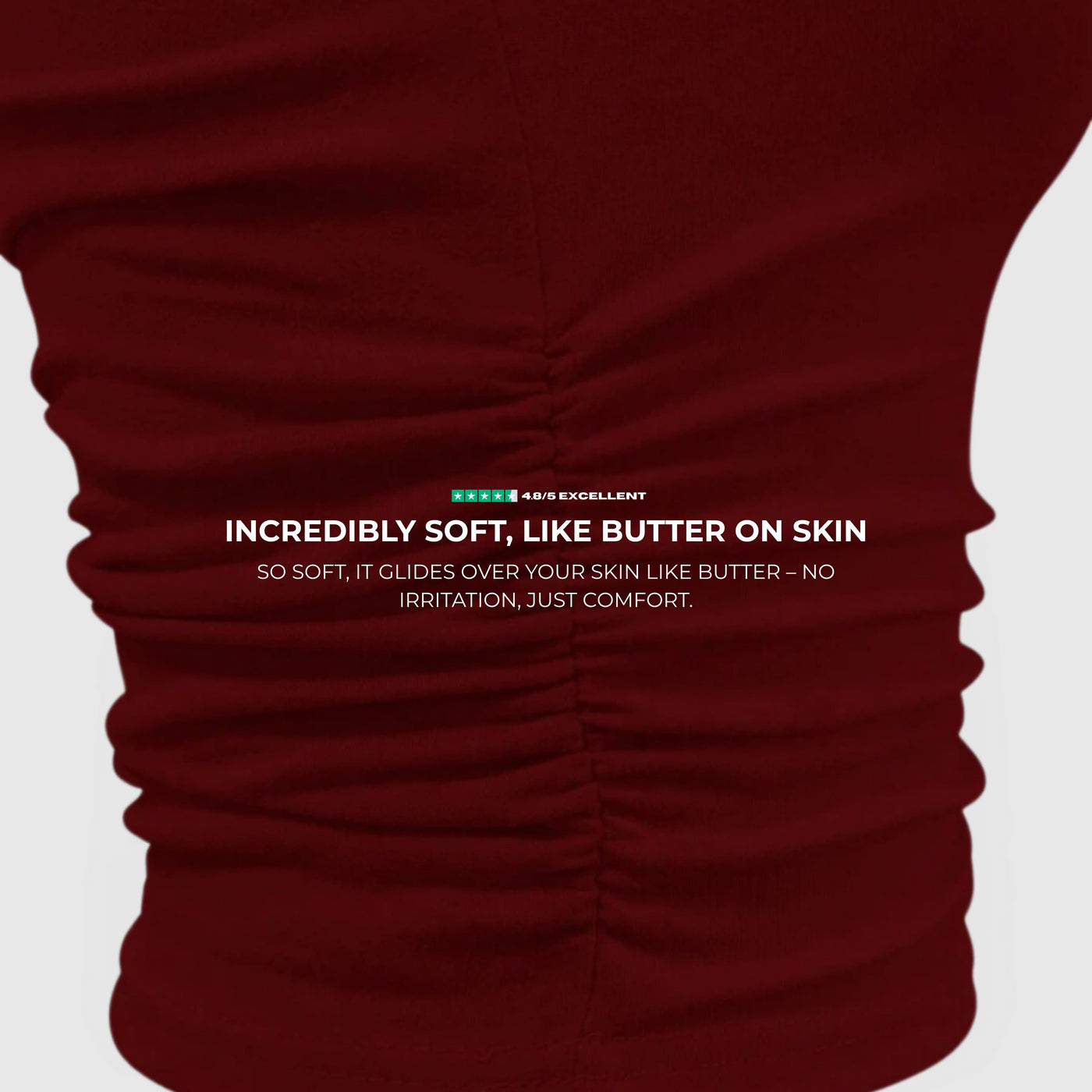 One-Shoulder Ruched Top - Viininpunainen