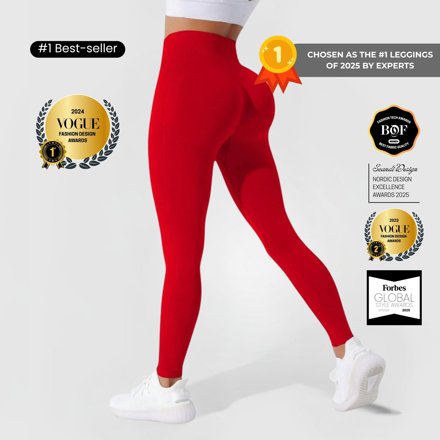 FLEXFORM™ Seamless Leggings - Punainen V1
