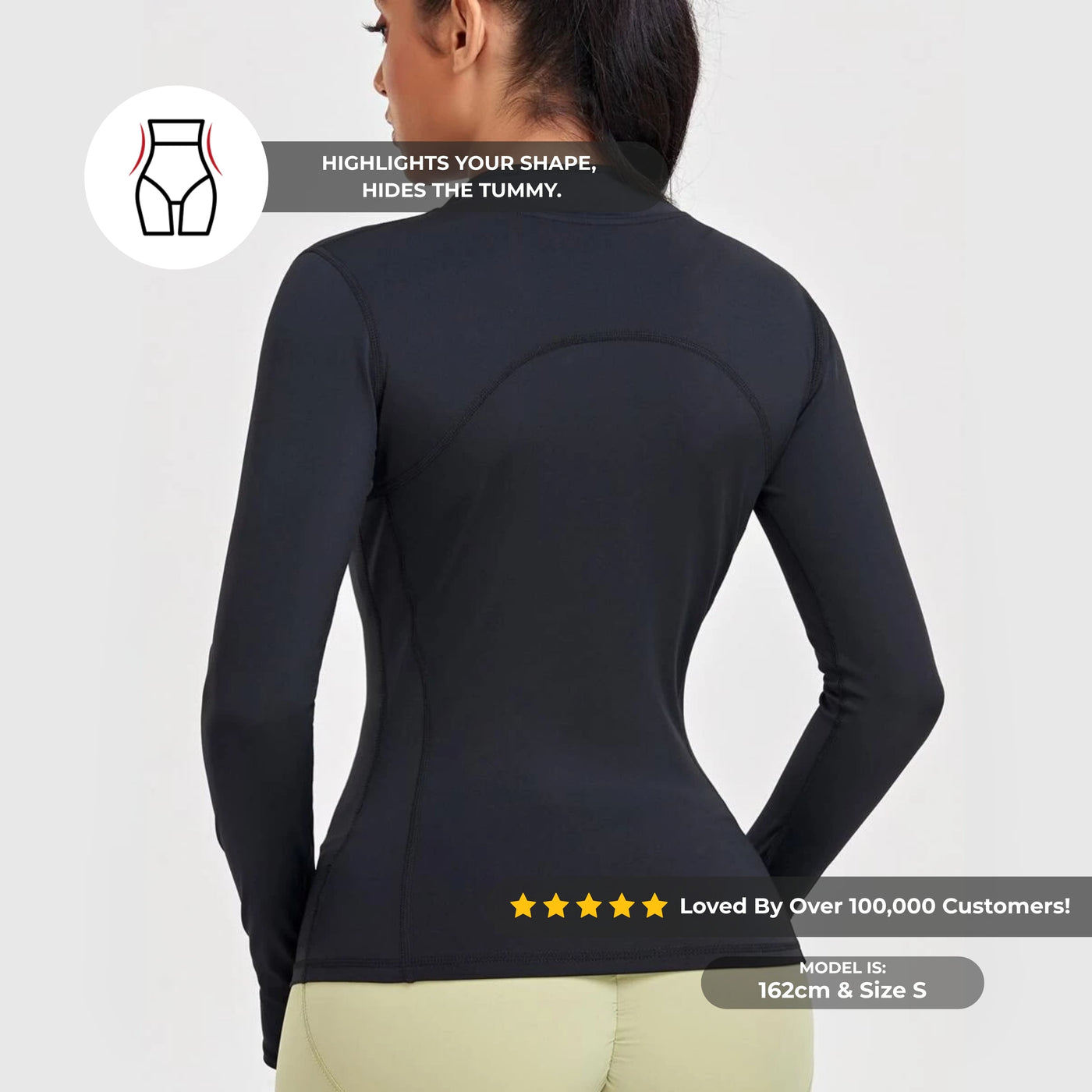 FLEXFORM™ Sculpt Zip Jacket - Musta