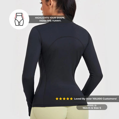 FLEXFORM™ Sculpt Zip Jacket - Musta