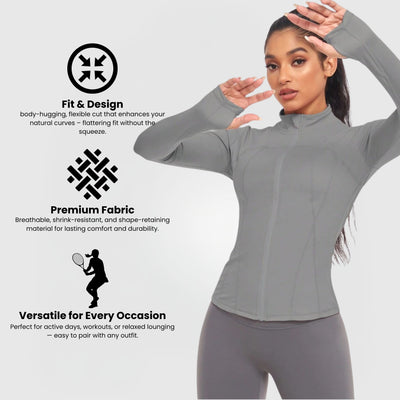 FLEXFORM™ Sculpt Zip Jacket - Harmaa