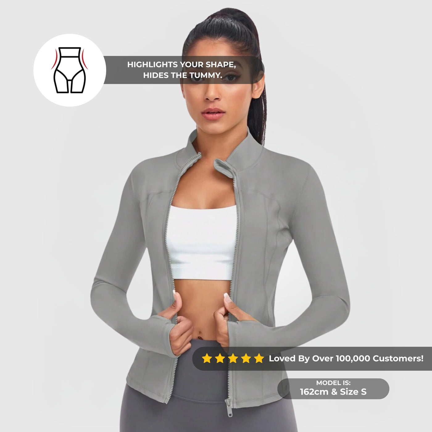 FLEXFORM™ Sculpt Zip Jacket - Harmaa