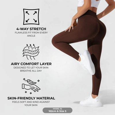 FLEXFORM™ Seamless Leggings - Mokka V1