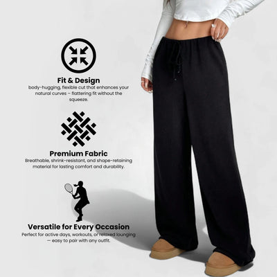 Cozy Fleece Joggers - Musta